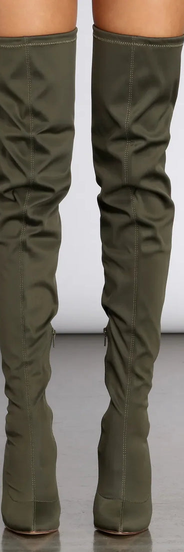 A Posh Vibe Thigh high Stiletto Boots