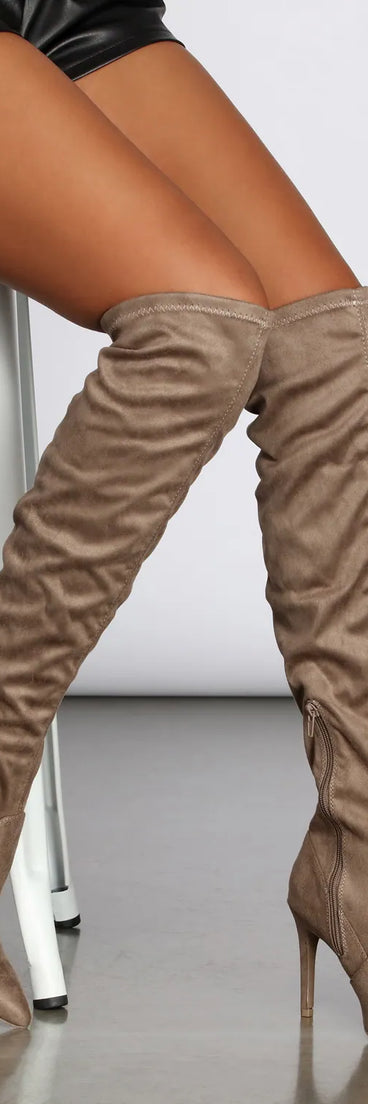 Stop And Stare Thigh High Stiletto Boots
