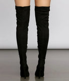 Bad Type Faux Suede Thigh High Boots