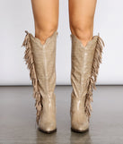 Scoot N' Boogey Fringe Tan Cowboy Boots