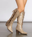 Scoot N' Boogey Fringe Tan Cowboy Boots