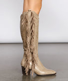 Scoot N' Boogey Fringe Tan Cowboy Boots