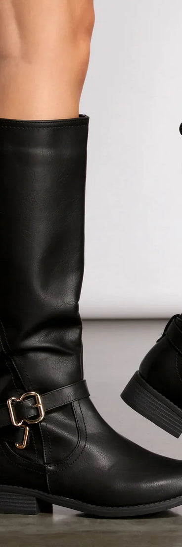 Chic Wide Fit Below The Knee Boots