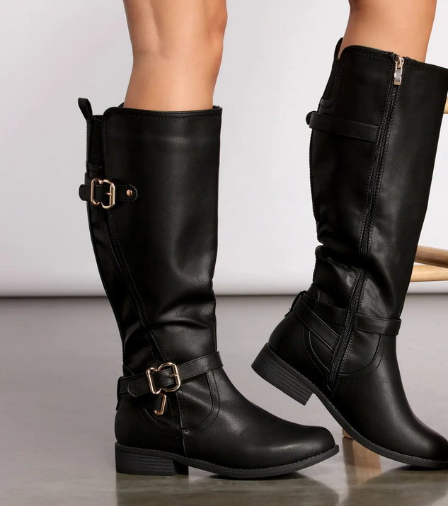 Chic Wide Fit Below The Knee Boots