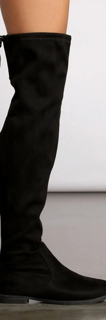 Simply Stylish Flat Over The Knee Boots