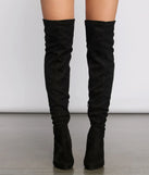 Essential Faux Suede Stiletto Thigh High Boots