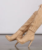 Faux Suede Over The Knee Stiletto Boots