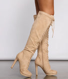 Faux Suede Over The Knee Stiletto Boots