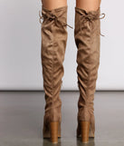 Over The Knee Stacked Block Heeled Boots