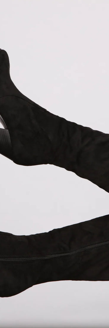 Stacked On Style Block Heel Boots