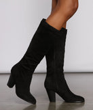 Stacked On Style Block Heel Boots
