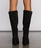 Stacked On Style Block Heel Boots