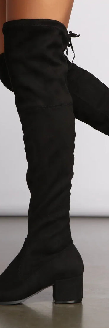 Stylish Must-Have Over The Knee Block Heel Boots