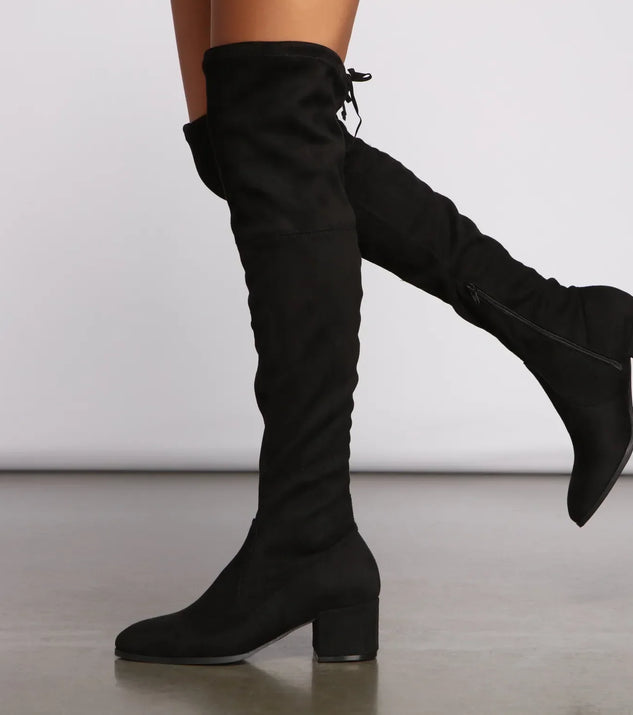 Stylish Must-Have Over The Knee Block Heel Boots