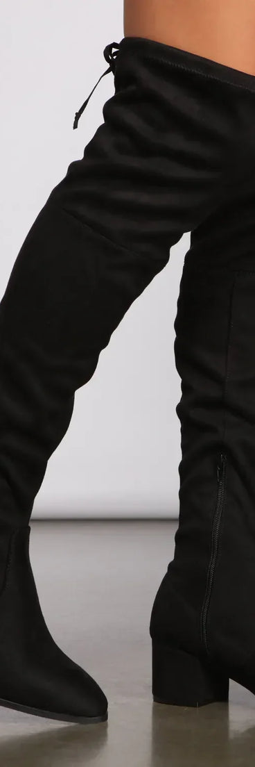 Stylish Must-Have Over The Knee Block Heel Boots