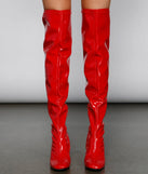 So Seductive Patent Leather Thigh-High Boots