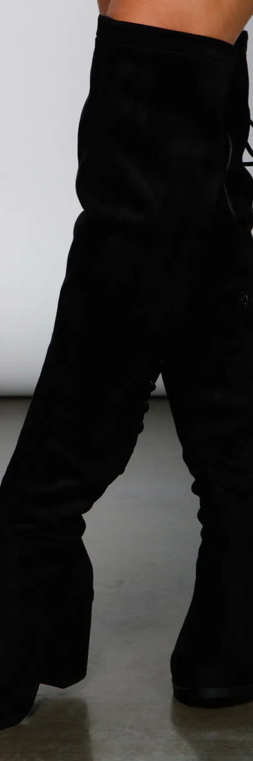 Over The Knee Faux Suede Boots