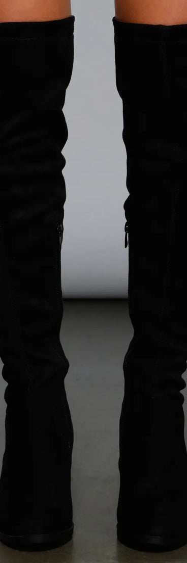 Over The Knee Faux Suede Boots