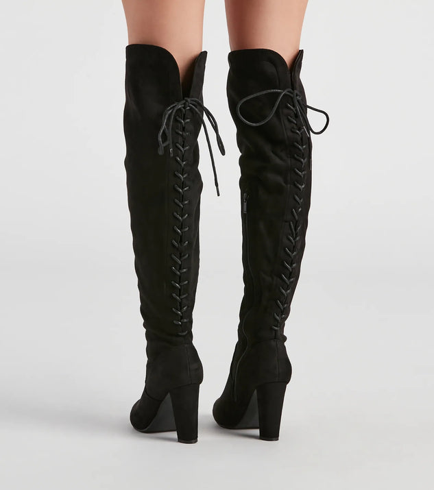 So Chic Over-The-Knee Lace Up Boots | Windsor