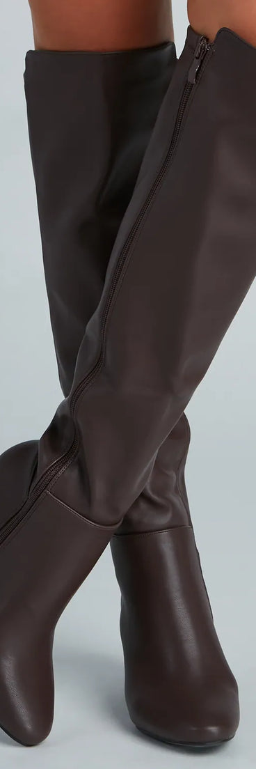 Western Vibes Faux Leather Boots