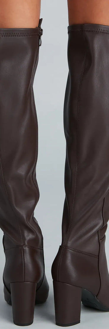 Western Vibes Faux Leather Boots