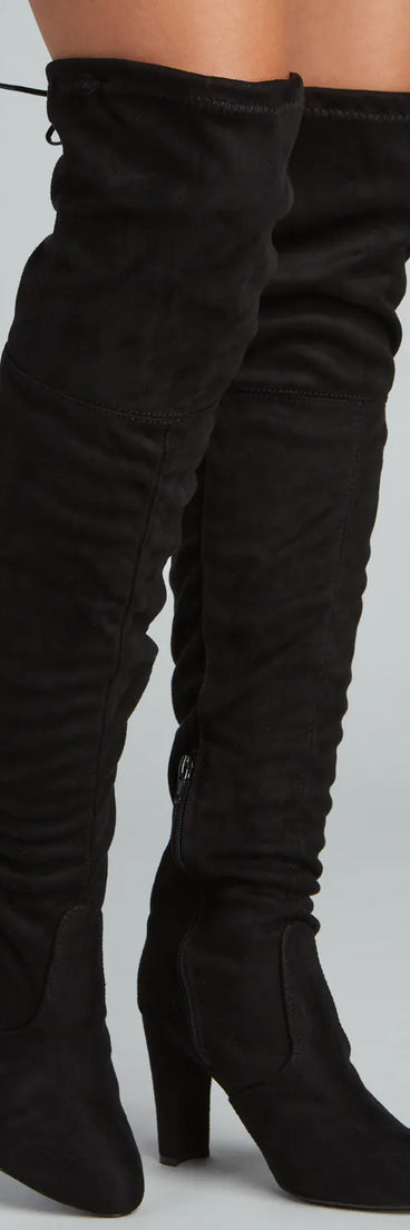 Long Story Short Faux Suede Boots