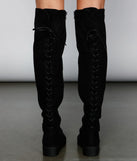 Walk It Out Faux Suede Lace Up Boots