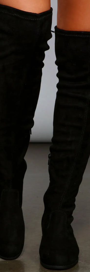Classic Faux Suede Over-The-Knee Boots