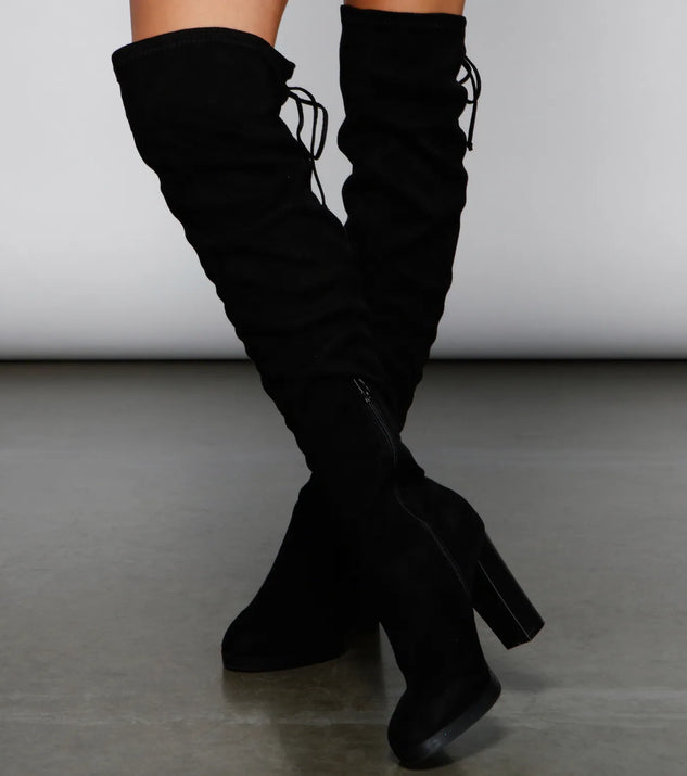 So Classic Faux Suede Platform Boots