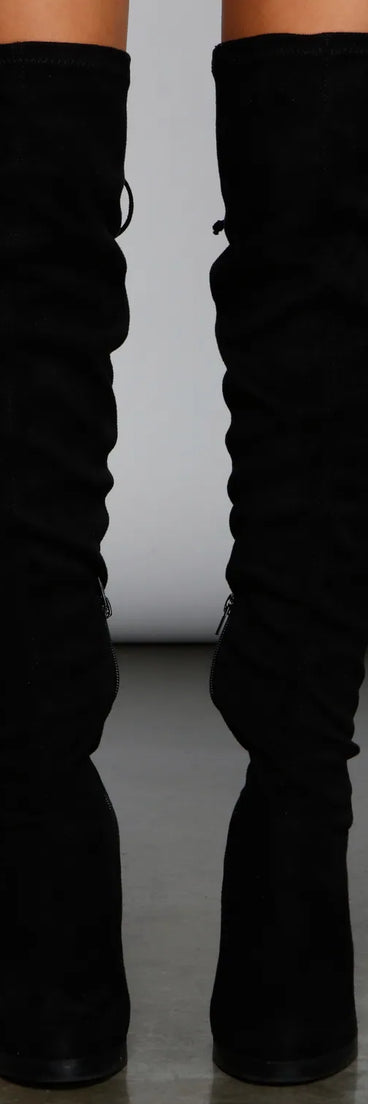 So Classic Faux Suede Platform Boots