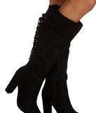 Lace Me Up Suede Boots