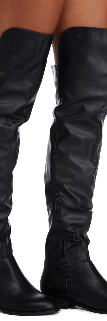 Ready To Ride Faux Leather Boots