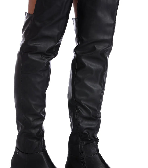Ready To Ride Faux Leather Boots