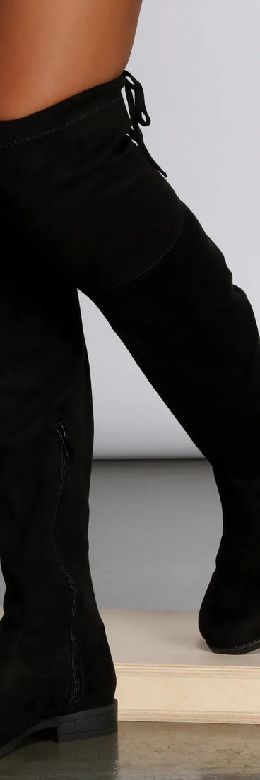 Take It Easy Flat Over The Knee Boots