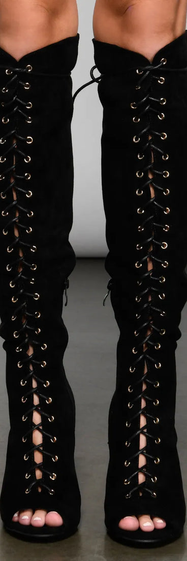 Step Out And Slay Knee-High Stiletto Boots