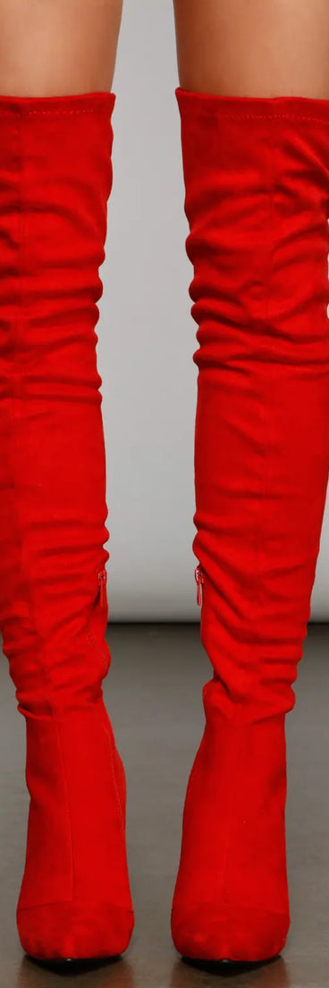 Hot Like Fire Over-The-Knee Stiletto Boots
