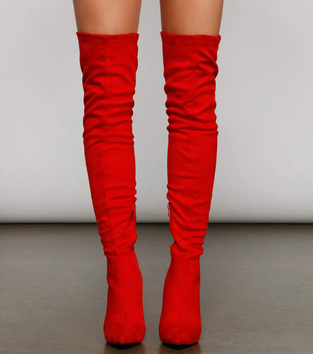 Hot Like Fire Over-The-Knee Stiletto Boots