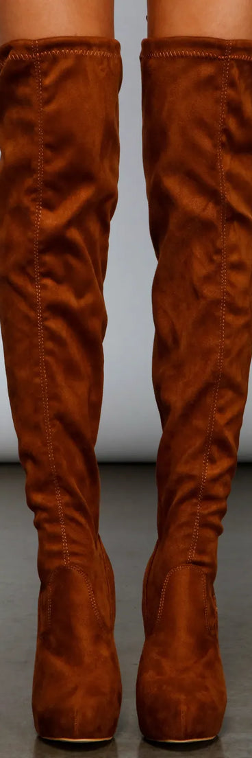 Fall Vibes Over-The-Knee Stiletto Boots