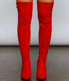 Chic Stunner Over The Knee Faux Suede Boots