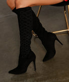 Level Up Faux Suede Stiletto Heel Boots