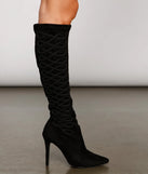 Level Up Faux Suede Stiletto Heel Boots