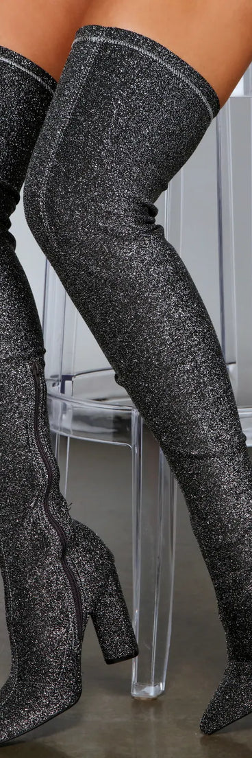 Bring The Shine Over The Knee Boots