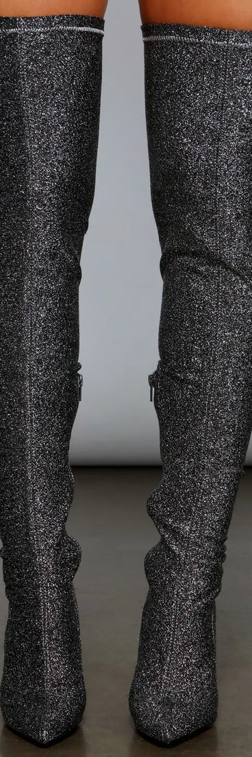 Bring The Shine Over The Knee Boots