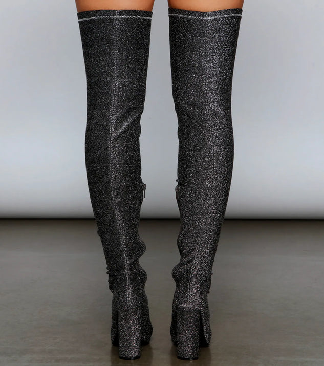 Bring The Shine Over The Knee Boots | Windsor