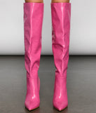 Stylish Gater Knee-High Stiletto Boots