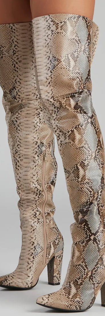 The Chic Standard Snake Boots