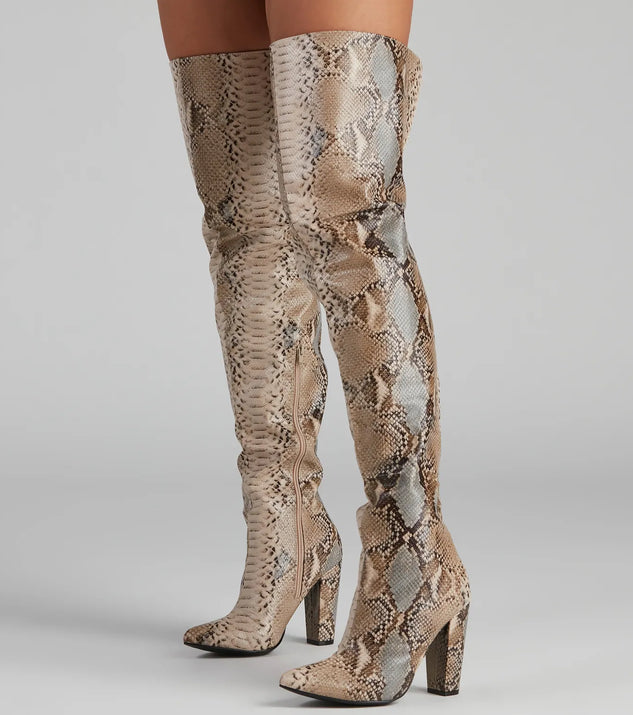 The Chic Standard Snake Boots