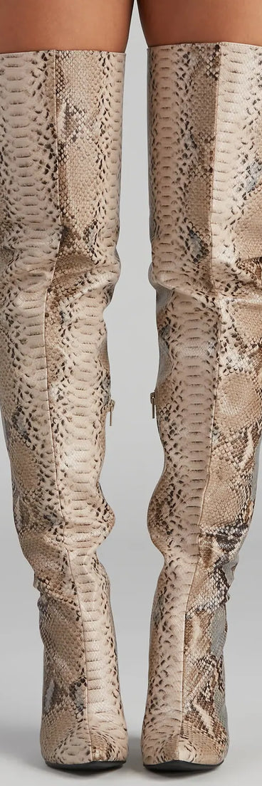 The Chic Standard Snake Boots
