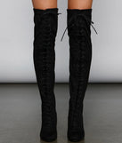 Luxe Lace-Up Over-The-Knee Boots