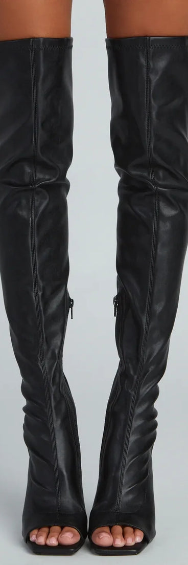 Sleek And Stunning Faux Leather Boots